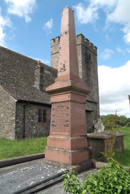 William Williams, Pantycelyn s memorial in Llan y Bryn, Llandovery